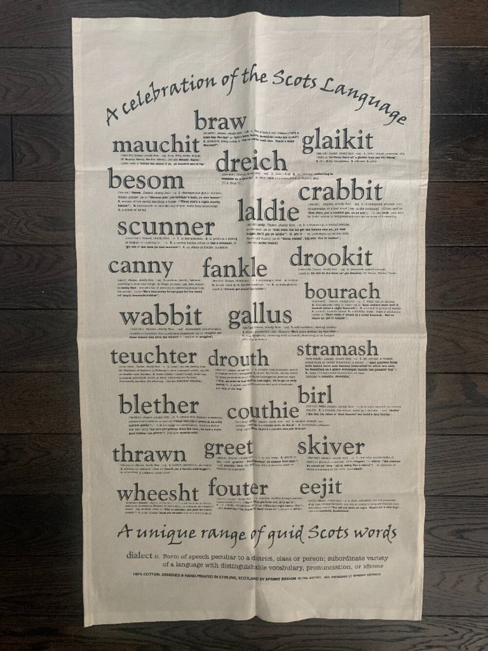 Scottish Tea Towel nwot cotton